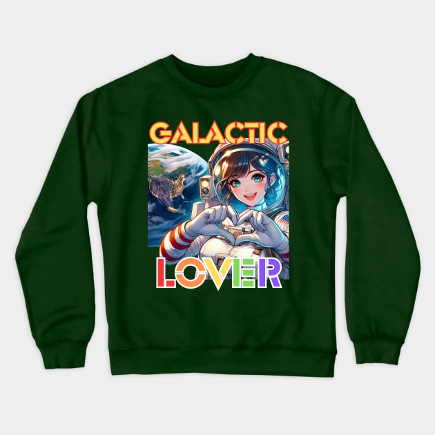 Kawaii, Anime Girl, Galactic Love  | Catsie Cat Crewneck Sweatshirt by Catsie Cat